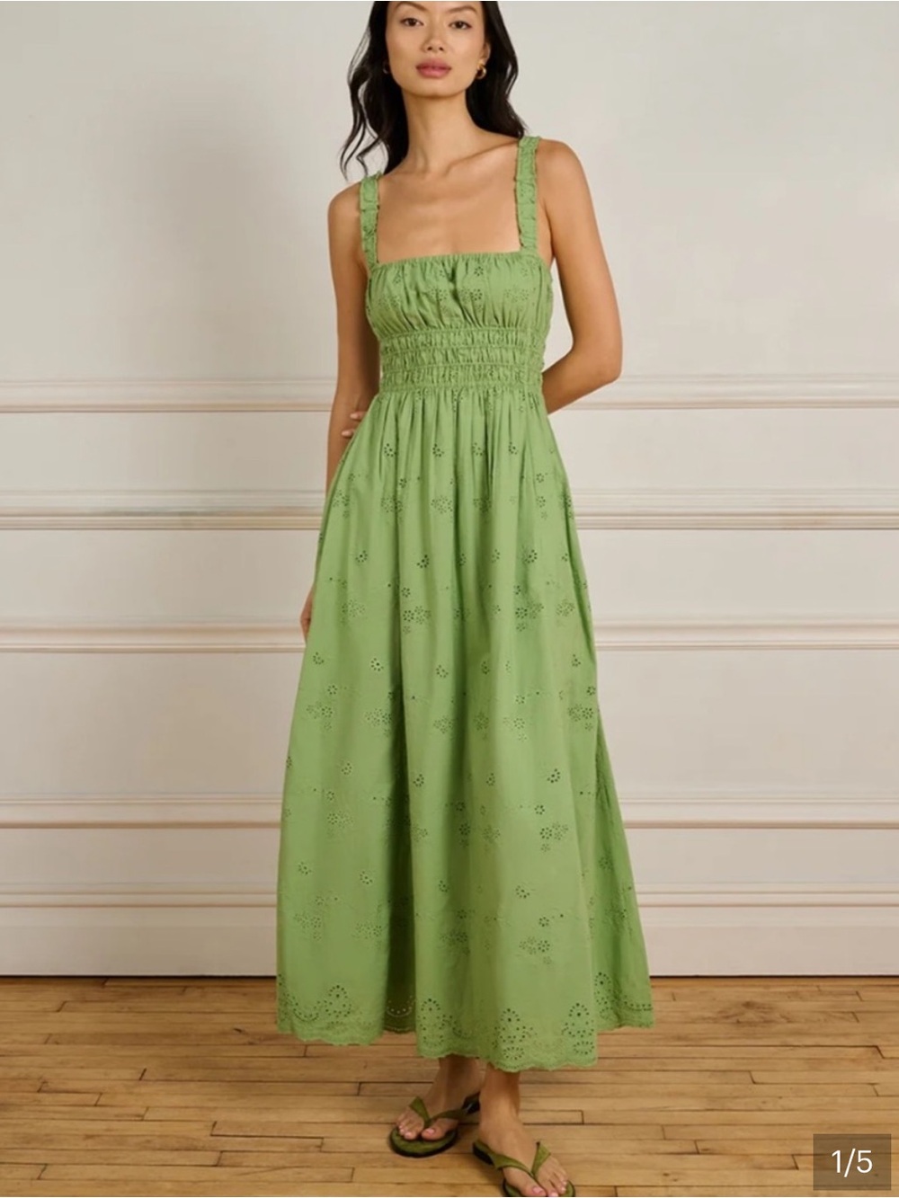 La Maregold June Dress in Jade Green